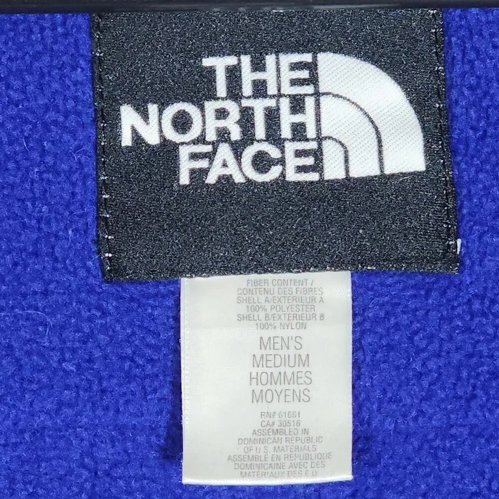 The North Face Men's Denali Vintage Blue Black Sz Medium Full Zip Fleece Vest